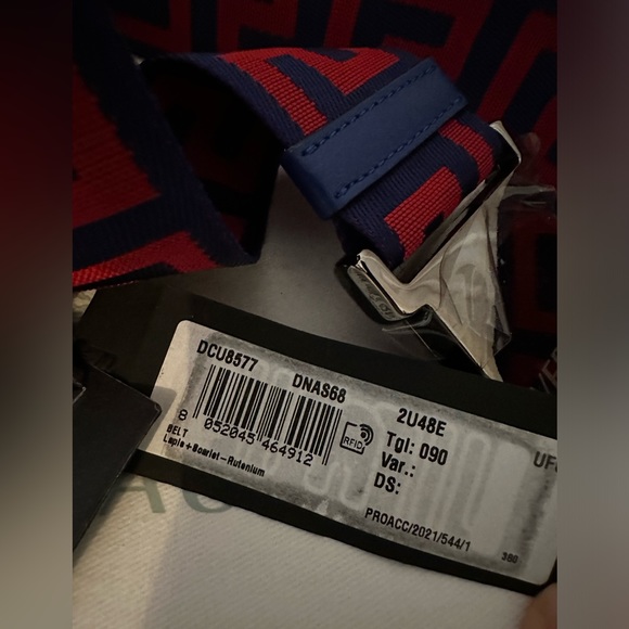 Versace Greca-pattern key lapiz blue adjustable belt (NEW) AUTHENTIC - Picture 14 of 16